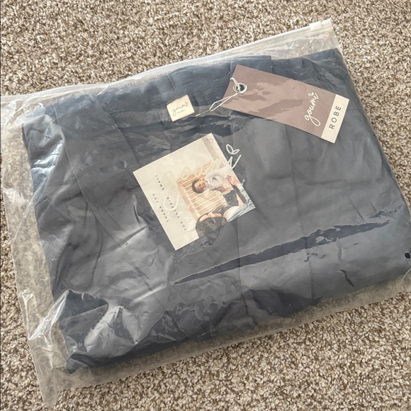 Goumi women’s robe bamboo & organic cotton NWT midnight blue XL/XXL - Picture 2 of 2